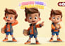 create 3d cute character, mascot, cartoon, for animation